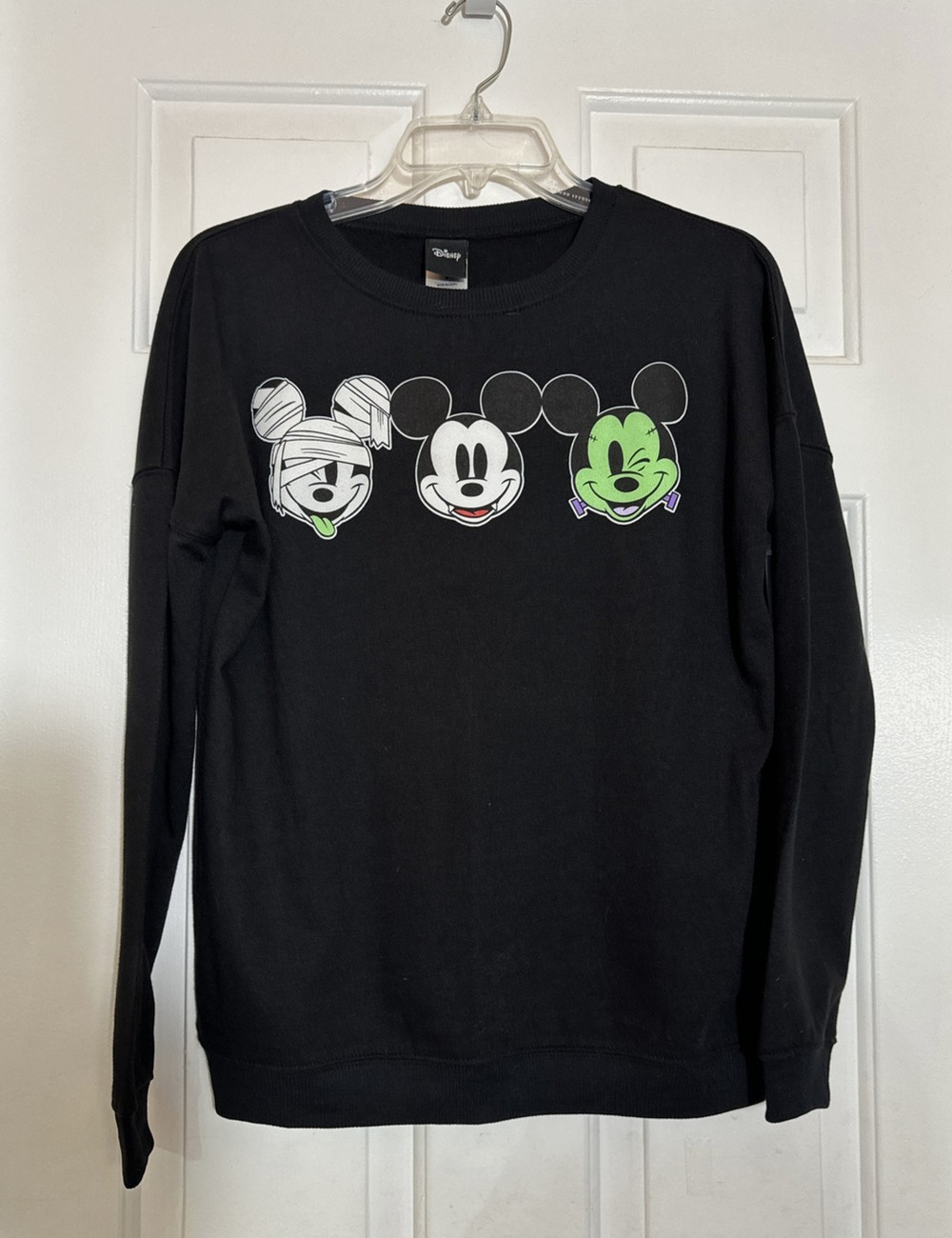 Disney Halloween Mickey Mouse Mummy Frankenstein Vampire Long Sleeve M